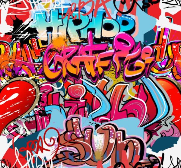 Funny Hip Hop Graffiti Wall Mural