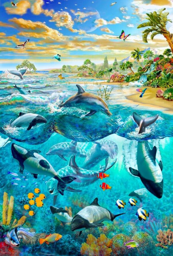 Adrian Chesterman's Dolphin Beach Wall Mural