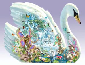 Adrian Chesterman's Fairy Swan Wall Mural