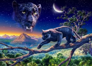 Adrian Chesterman's Twilight Panther Wall Mural