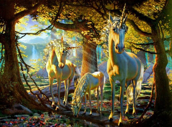 Adrian Chesterman's Unicorn Forest Wall Mural