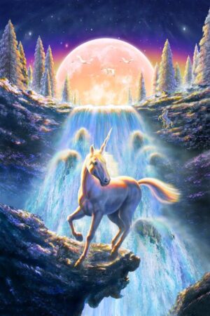 Adrian Chesterman's Unicorn Sunset Wall Mural