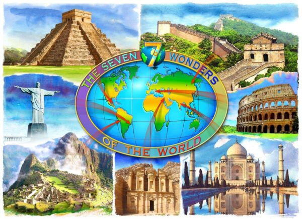 Adrian Chesterman's Seven Wonders of the World Wall Mural