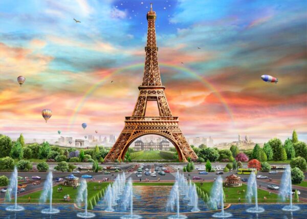 Adrian Chesterman's Eiffel Tower Wall Mural - II