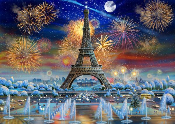 Adrian Chesterman's Eiffel Tower Celebration Wall Mural