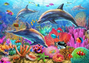 Adrian Chesterman's Dolphin Fun Wall Mural