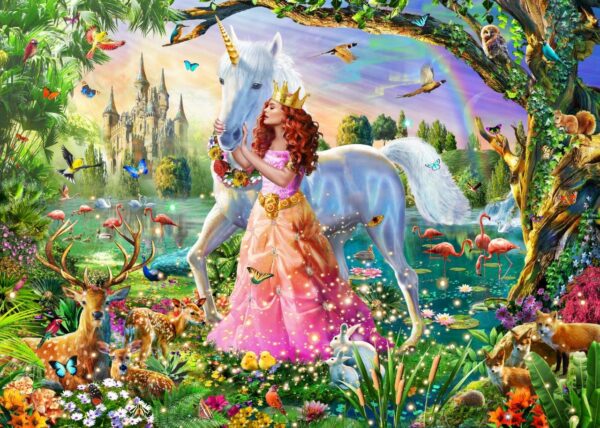 Adrian Chesterman's Princess and Unicorn Castle Wall Mural