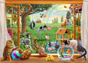 Adrian Chesterman's Pets in the Garden Wall Mural