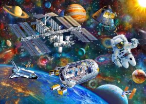 Adrian Chesterman's Space Station Wall Mural