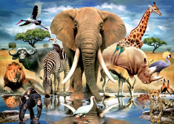 Howard Robinson's African Oasis Wall Mural