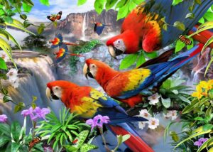 Howard Robinson's Flight of the Macaw Wall Mural