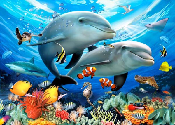 Howard Robinson's Beneath the Waves Wall Mural