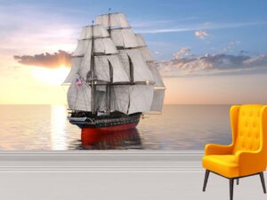 Big Sailing Boat Wall Mural
