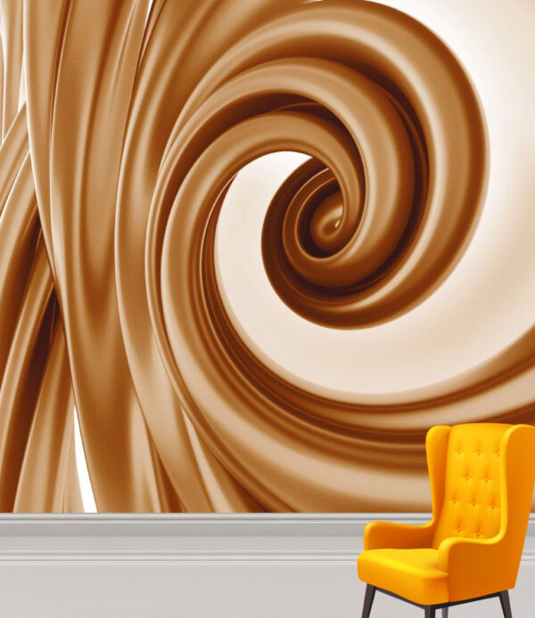 Absolute Delight Caramel Swirl Wall Mural