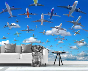 Adrian Chesterman's Crowded Sky Wall Mural