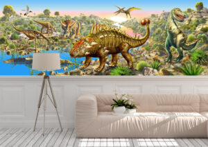 Adrian Chesterman's Dinosaur Panorama Wall Mural