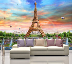 Eiffel Tower, France, Beautiful Evening, Wall mural Ideas