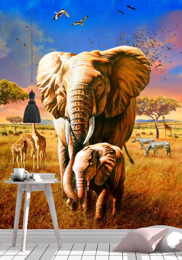 Adrian Chesterman's Mighty Elephant Wall Mural - Image 2
