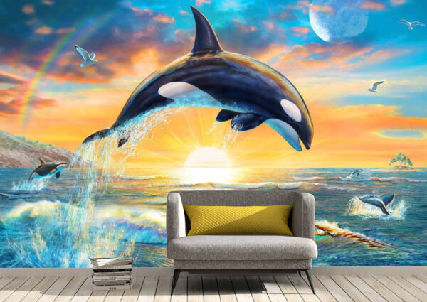 Adrian Chesterman's Orca Dawn Wall Mural - Image 2