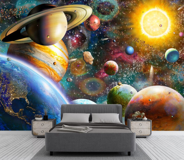 Adrian Chesterman's Planets in Space Wall Mural - Image 2