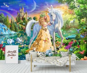 princess, Unicorn, Twilight, Kids and teens, Fairy tales, Wall mural