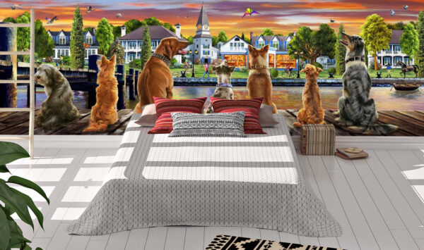 Adrian Chesterman's Dogs on the Quay Wall Mural - Image 2