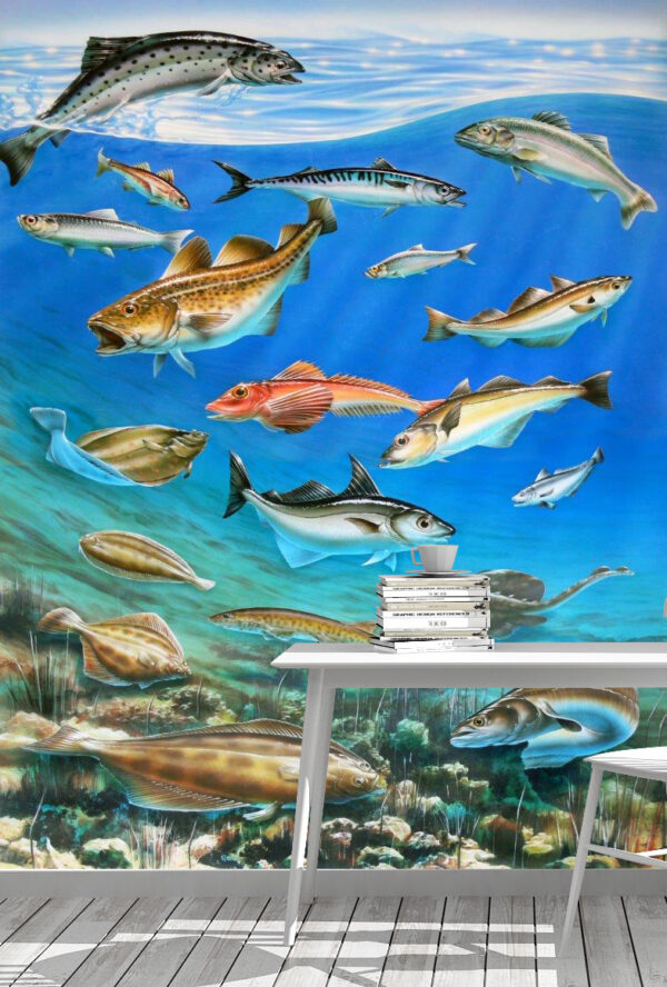 Adrian Chesterman's Sea Fish Wall Mural - Image 2