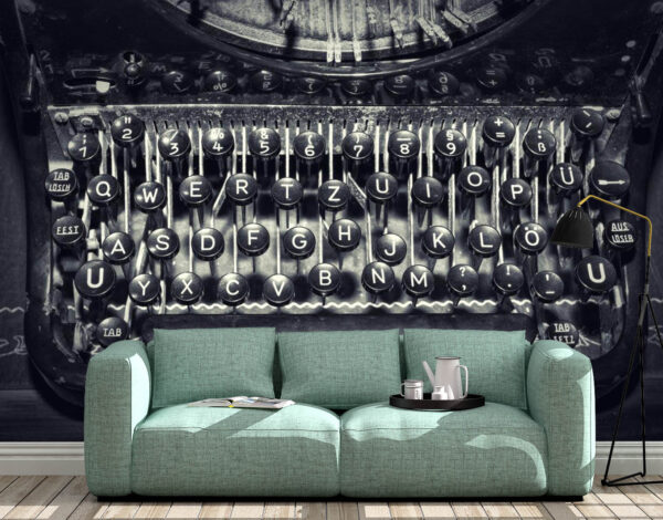 Antique Typewriter Keys Wall Mural