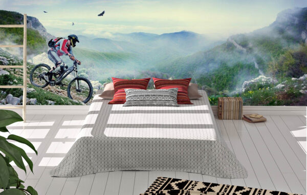 Beautiful Mountain Bike Ride Wall Mural