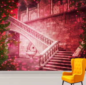 Beautiful Pink Castle Wall Mural