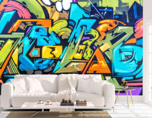 Beautiful Street Art Graffiti Style Wall Mural