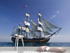 Big Ship with the Shore Wall Mural