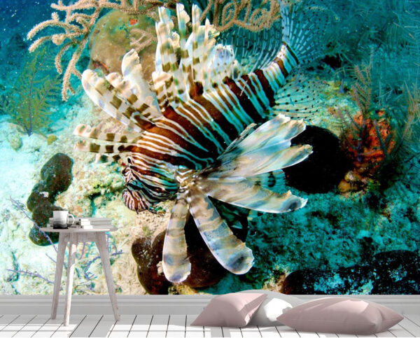 Brave Lion Fish Wall Mural