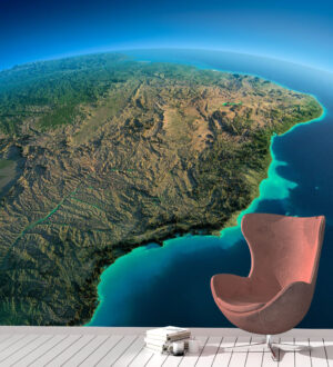 Bright Africa from Space Wall Mural