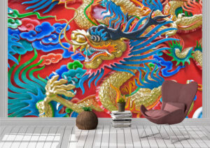 Bright Chinese Dragon Wall Mural