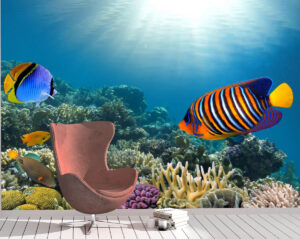 Bright Coral colony in Reef Wall Mural