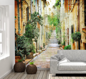 Charming Streets of Mediterranean Wall Mural