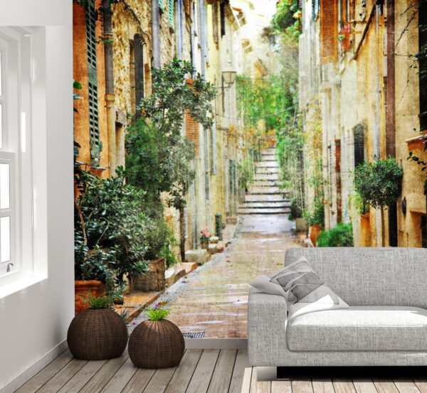 Charming Streets of Mediterranean Wall Mural