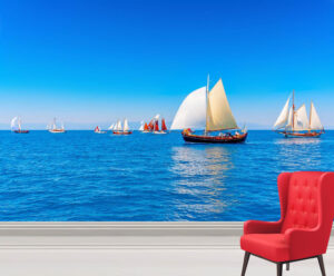 Classic Wooden Boats Wall Mural