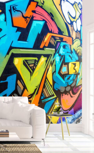 Colorful Graffiti Wall Mural