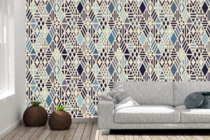 Colorful Rhombus Pattern Wall Mural