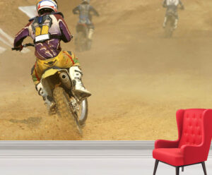 Dangerous Dirt Bike Race Wall Mural