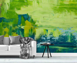 Fine Green and Yellow Texture Wall Mural