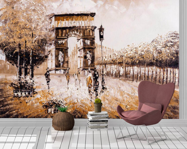 Fine London Street on Canvas Wall Mural