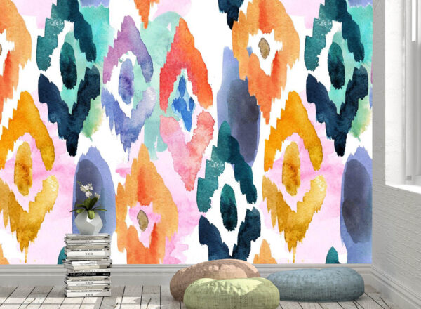 Fine Watercolor Pattern Wall Mural