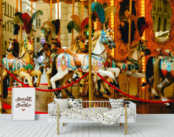 Fun Merry-Go-Round Wall Mural