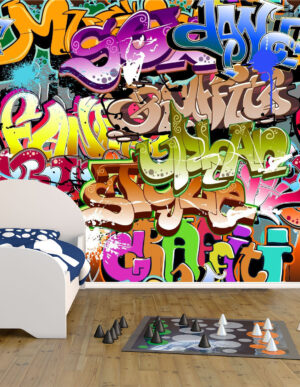 Funky Graffiti Art Wall MuralFunky Graffiti Art Wall Mural