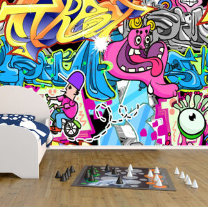 Funny Graffiti Art Wall Mural