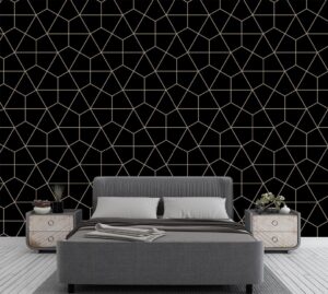 Geometric Black Pattern Wall Mural