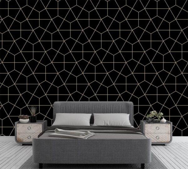 Geometric Black Pattern Wall Mural
